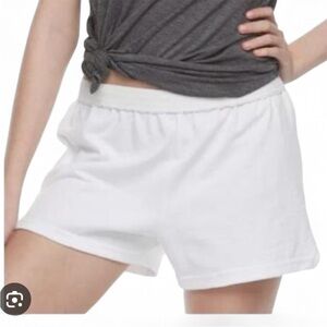 SOFFE White Cotton Athletic Lounge Gym Shorts size large